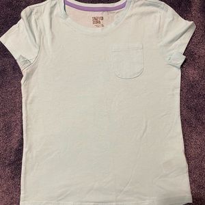 Light Blue Spotted Zebra Tee Girls L